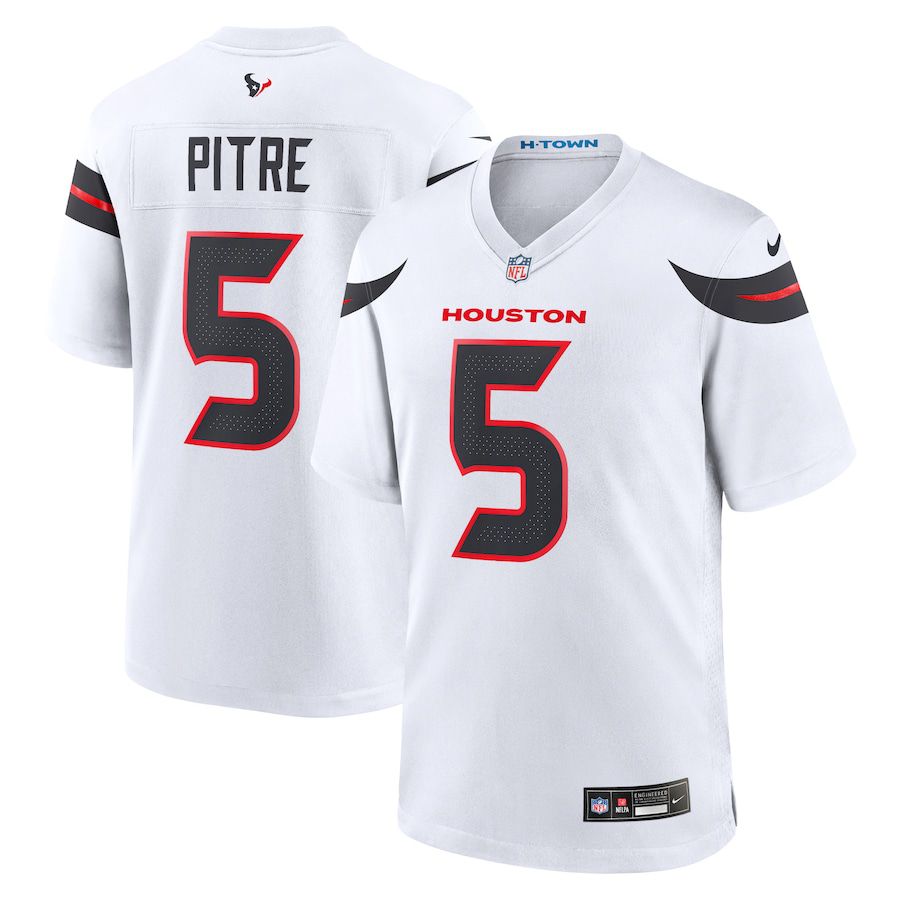 Men Houston Texans #5 Jalen Pitre Nike White Game NFL Jersey->houston texans->NFL Jersey